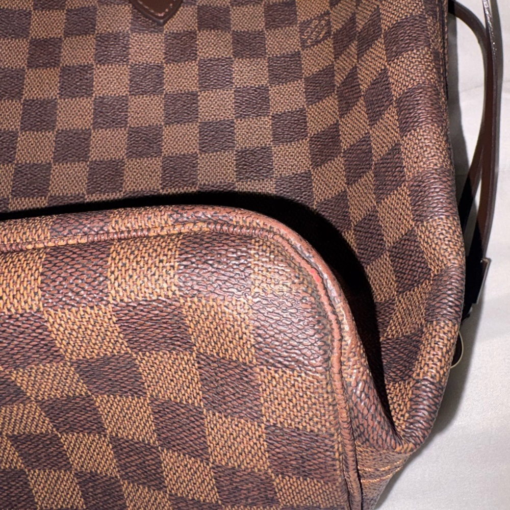 Louis Vuitton Brown Checkered MM Neverfull MM Damier Tote/ gift with purchase - Picture 6 of 16